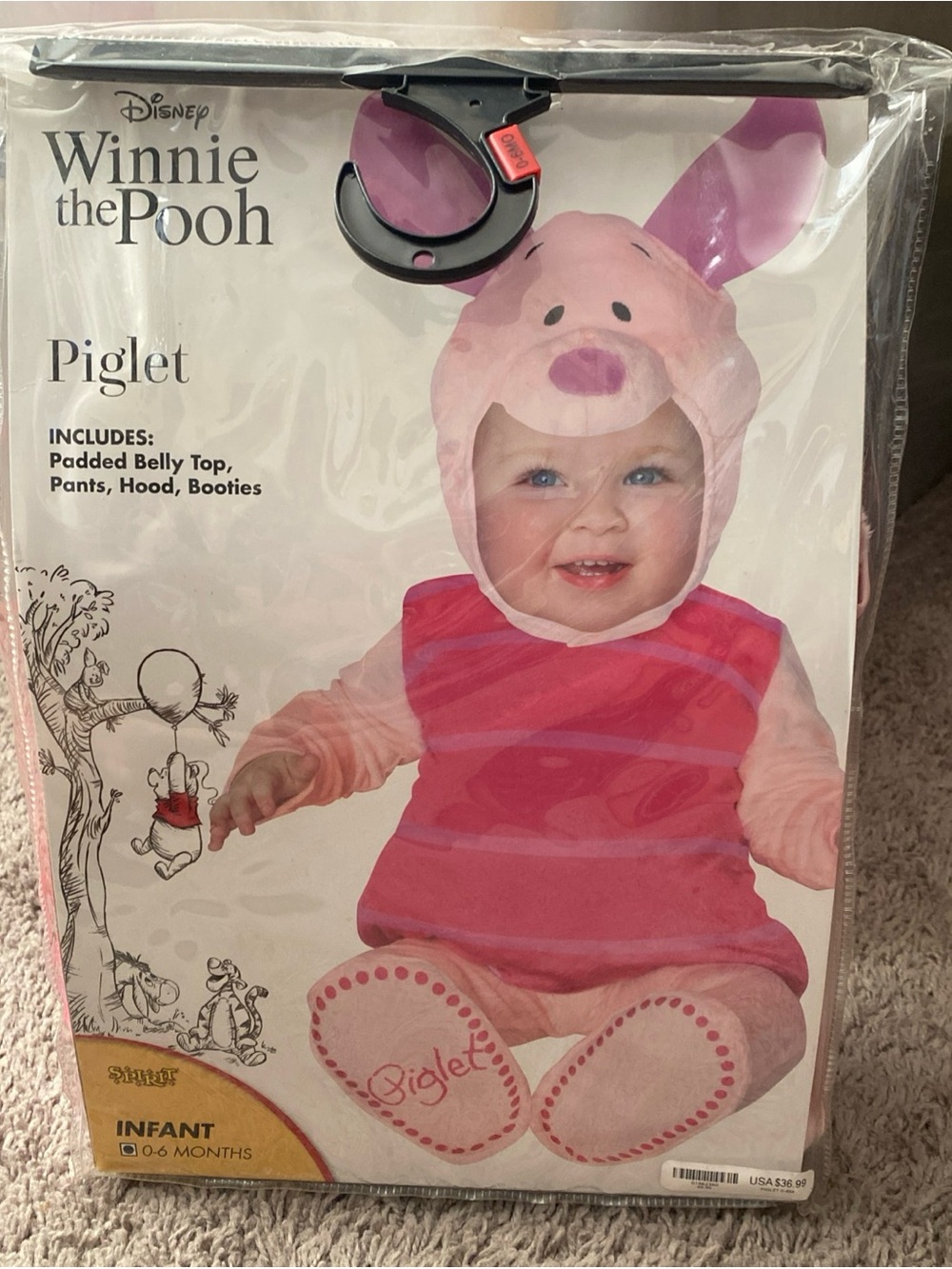 Disney Winnie the Pooh Piglet Infant Costume - Pink size 0-6 Month